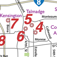 map for stop 4 of the San Diego Pottery Tour